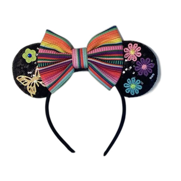 Disney Coco Minnie Ears Headband, Flower & Butterfly  Mouse Ears - Picture 3 of 4